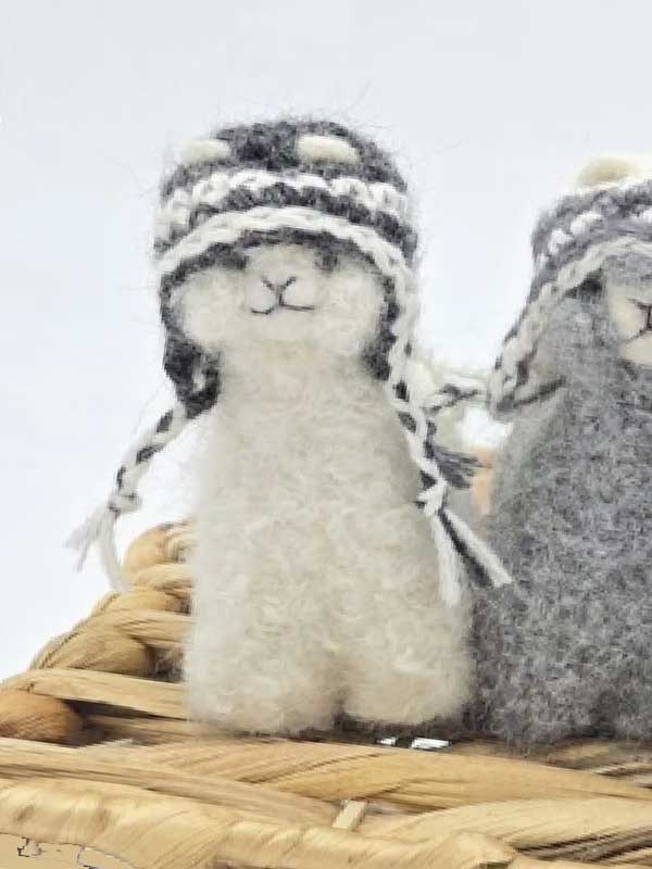 Alpaca Stuffed Animal Needle Felted - Alpaca