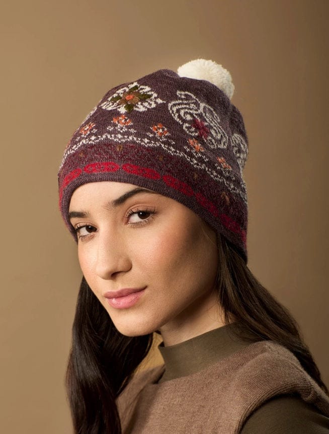 Alpaca Beanie Hat and/or scarf- purple