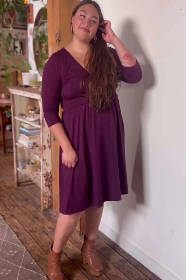 Organic Cotton Jersey Wrap Dress - Callie (XL only) - Natural Clothing Company