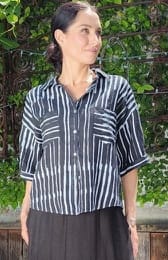 Linen Wide Shirt from Inizio - Natural Clothing Company