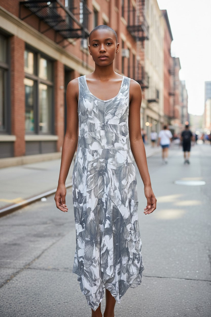 italian linen dresses Magic Sleeveless Dress by Inizio The most romantic linen Size:9-10 Years atf-sm-10.24.25 One Shoulder Dress |