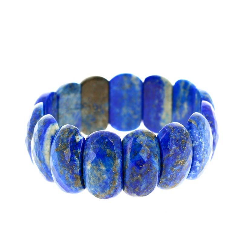 Artisans de Madagascar Bracelet Lapis-Lazuli Lapis-Lazuli EXTRA Plaquettes Facettée