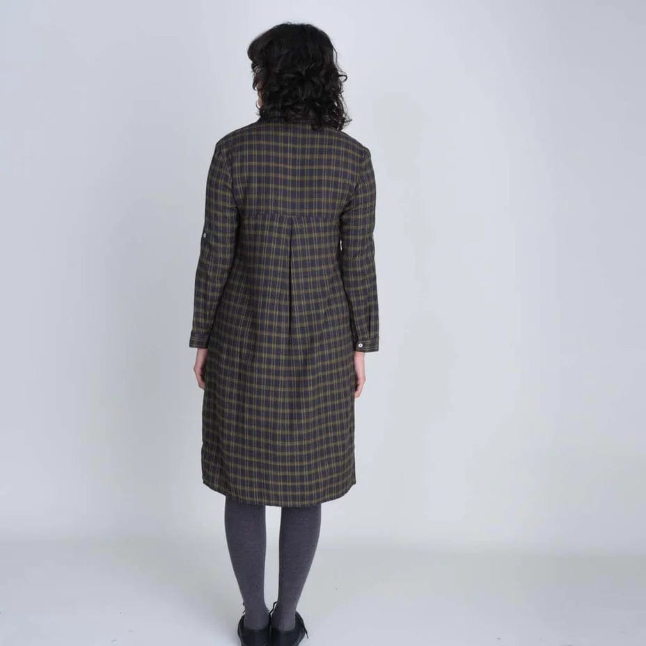 Bibico Women's Dress Cotton Flannel Shirt Dress - Alexa