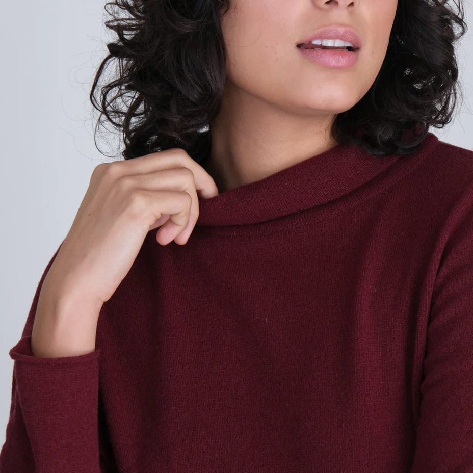 Bibico Women's Sweater Merino Wool Roll Neck - Aria
