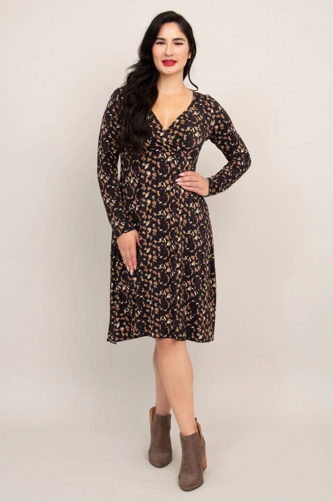 Blue Sky Women's Dress Calico / M Faux Wrap Dress - Denver