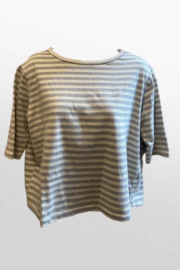 Cutloose 24 Women's Long Sleeve Top Elbow Sleeve Striped Top