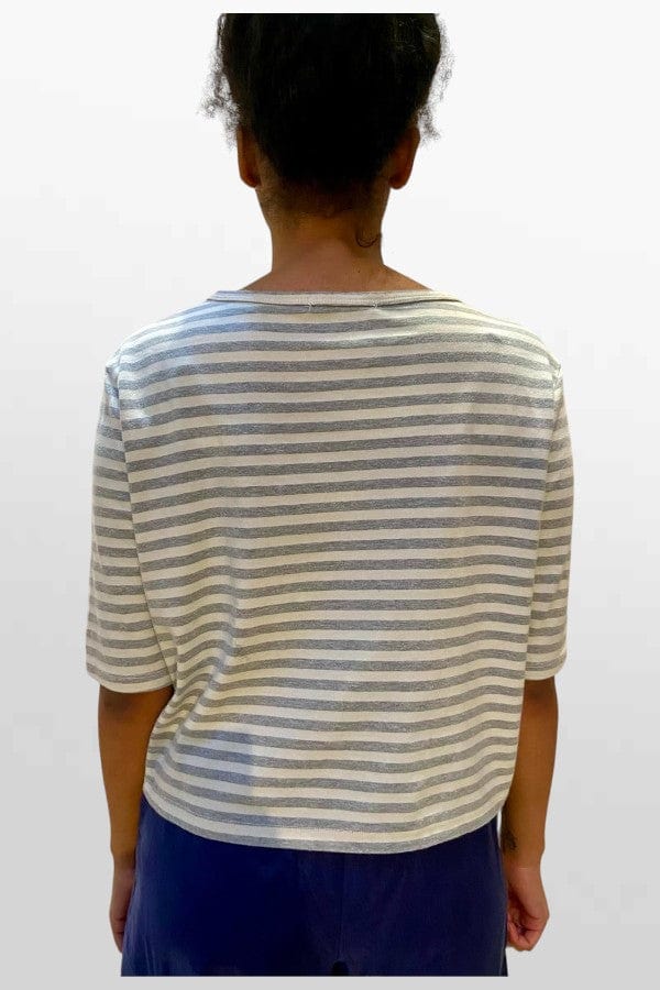 Cutloose 24 Women's Long Sleeve Top Elbow Sleeve Striped Top