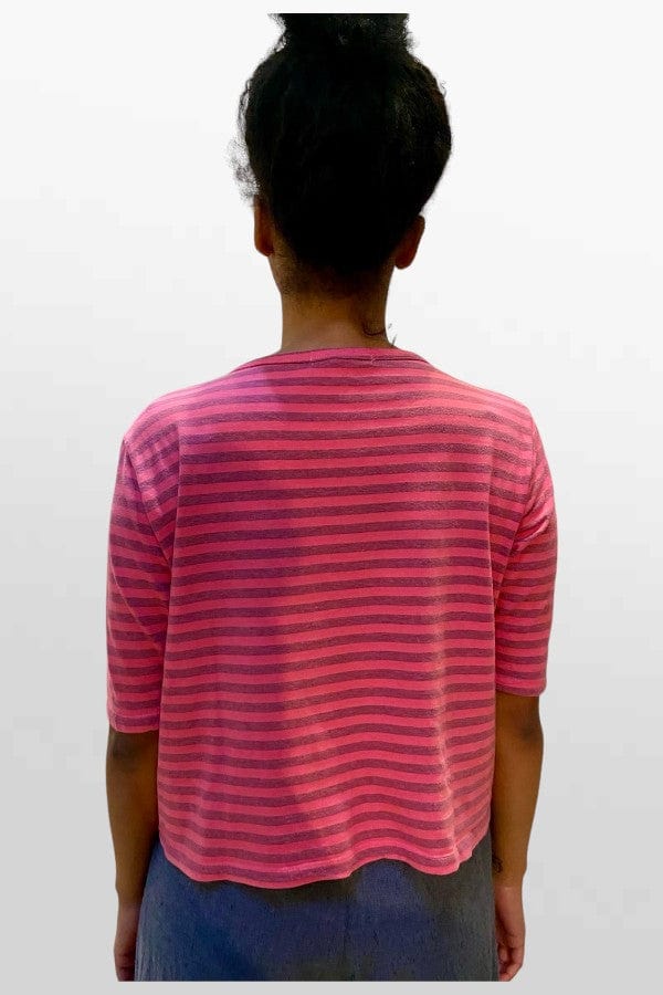 Cutloose 24 Women's Long Sleeve Top Elbow Sleeve Striped Top