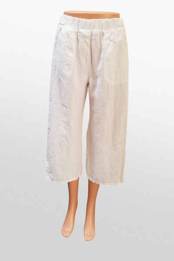 Cutloose 24 Women&#39;s Pants Easy Crop Linen Pants