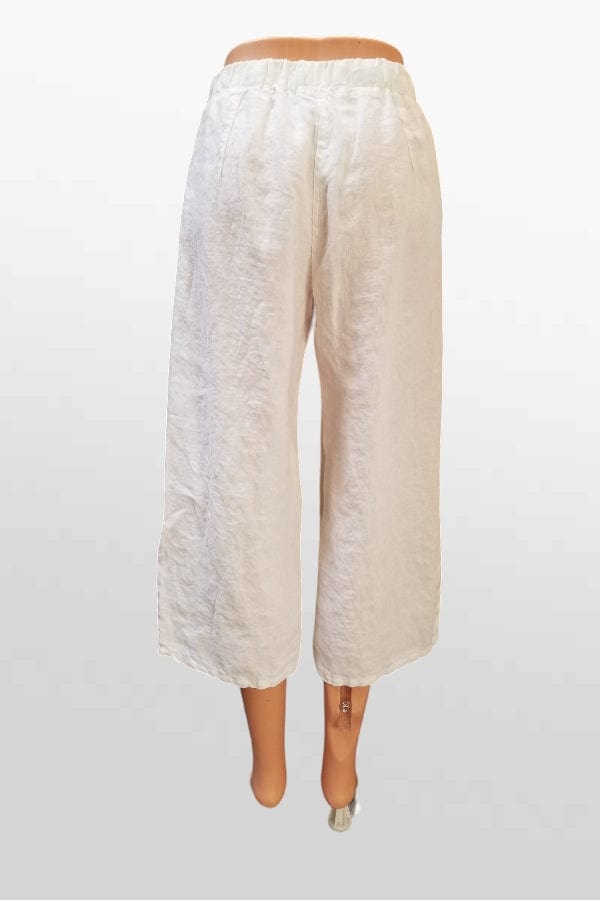 Cutloose 24 Women&#39;s Pants Easy Crop Linen Pants