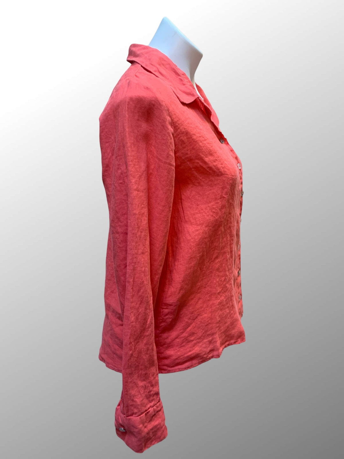 Cutloose 25 Women's Long Sleeve Top Fitted Hanky Linen Shirt