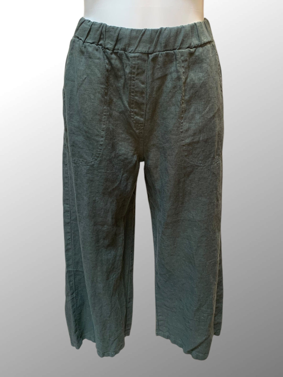 Cutloose 25 Women's Pants Clay Gray med weight / S Easy Crop Linen Pants