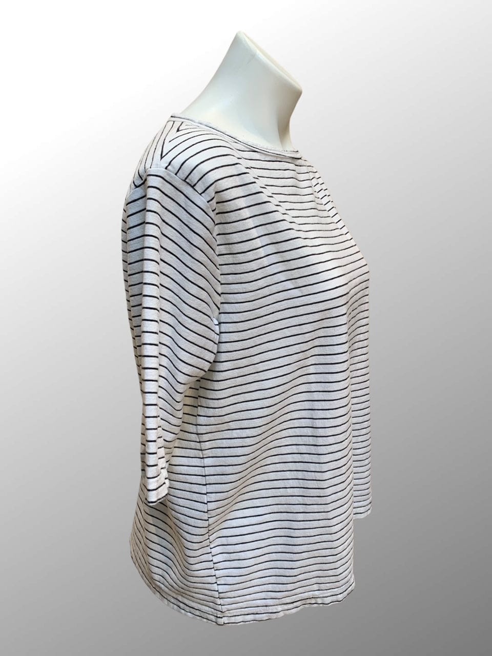 Cutloose 25 Women's Short Sleeve Top Elbow Sleeve Striped Top