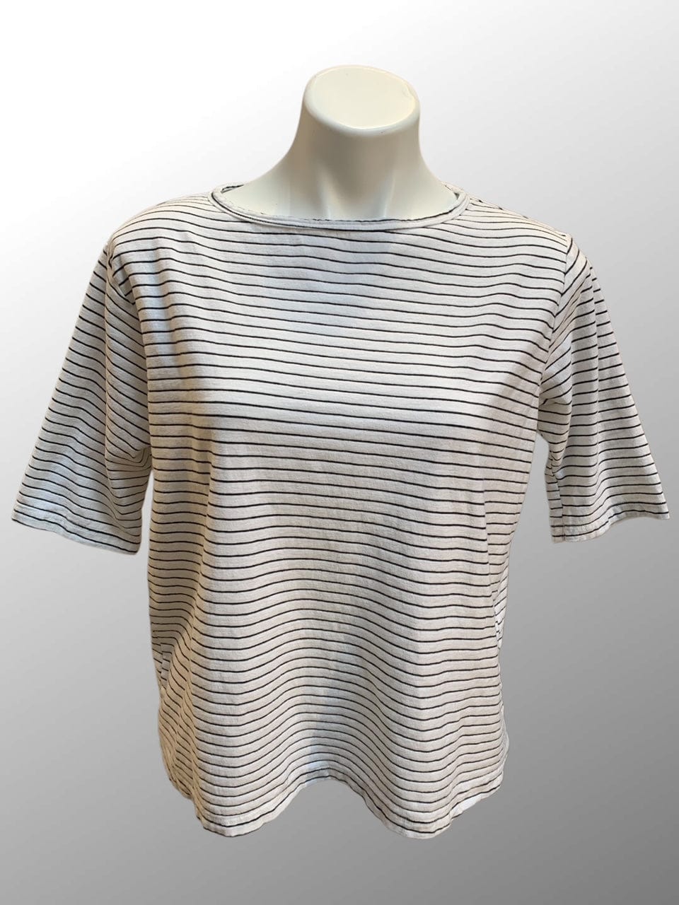 Cutloose 25 Women's Short Sleeve Top White Striped / S Elbow Sleeve Striped Top