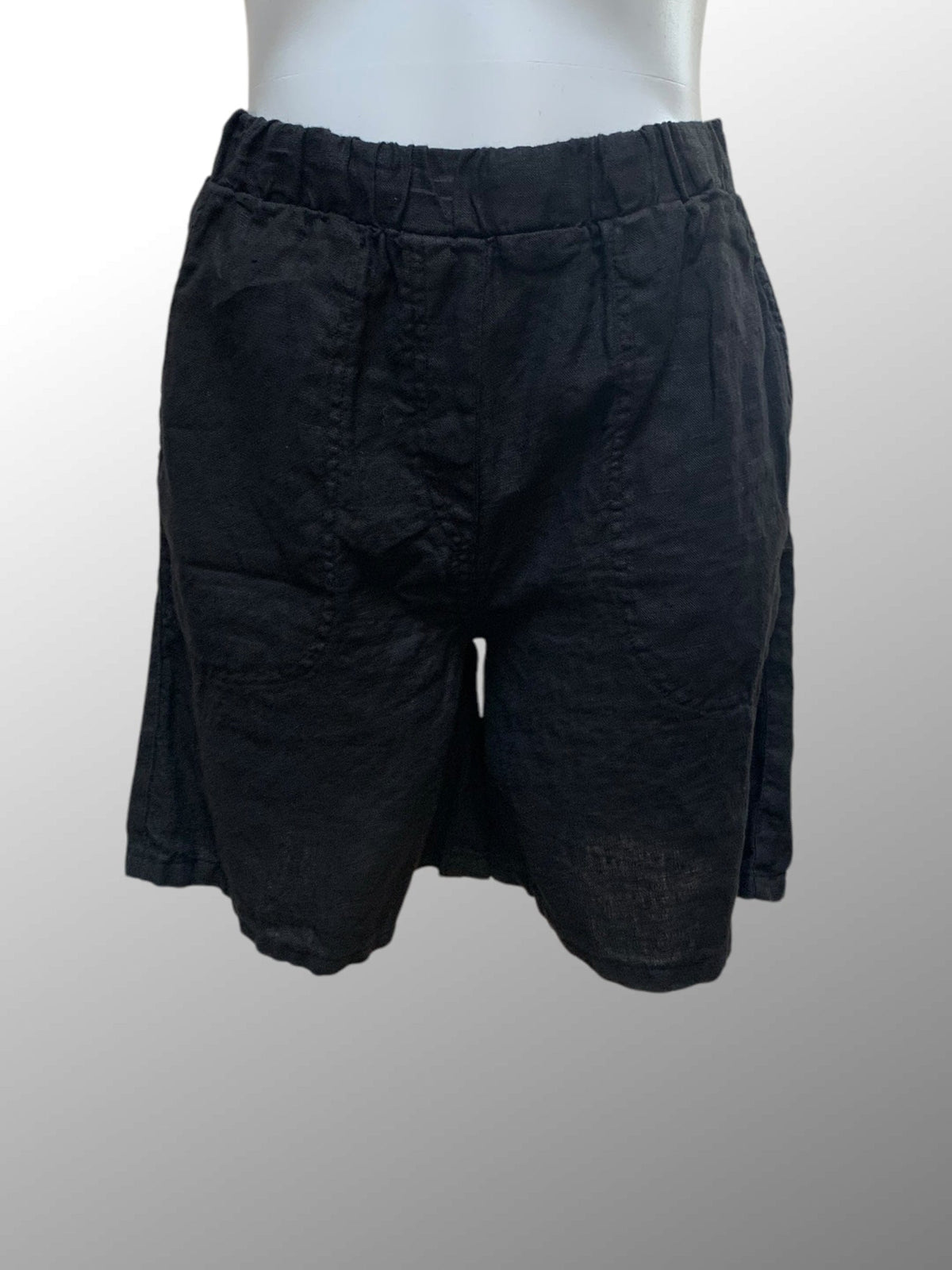 Cutloose 25 Women's Shorts Black / S Solid Linen Easy Shorts