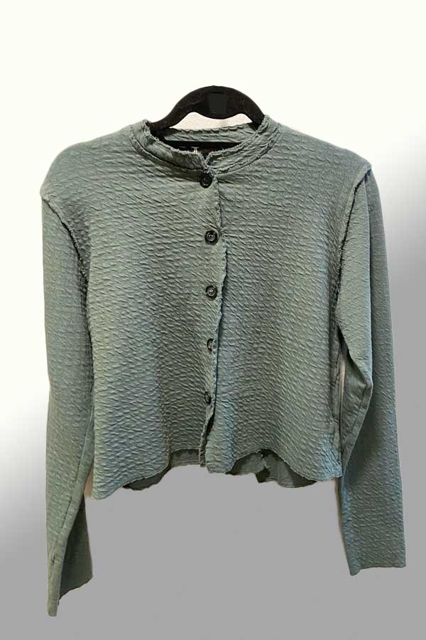 Cutloose Women&#39;s Long Sleeve Top Myrtle / S Assymetrical Cotton Jacket - textured