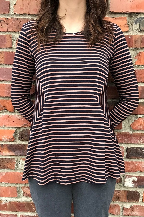 Cutloose Women's Long Sleeve Top Gladiola / XS Fleece Long Sleeve Shirt - striped