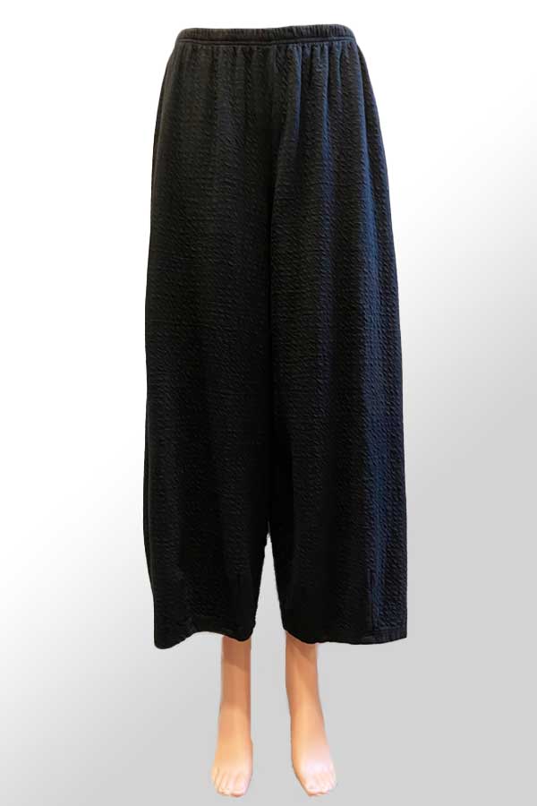 Cutloose Women&#39;s Pants Black / XS Cotton Pants with Darts - textured