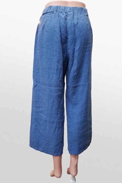 Cutloose Women's Pants Amalfi Blue / S Easy Crop Linen Pants