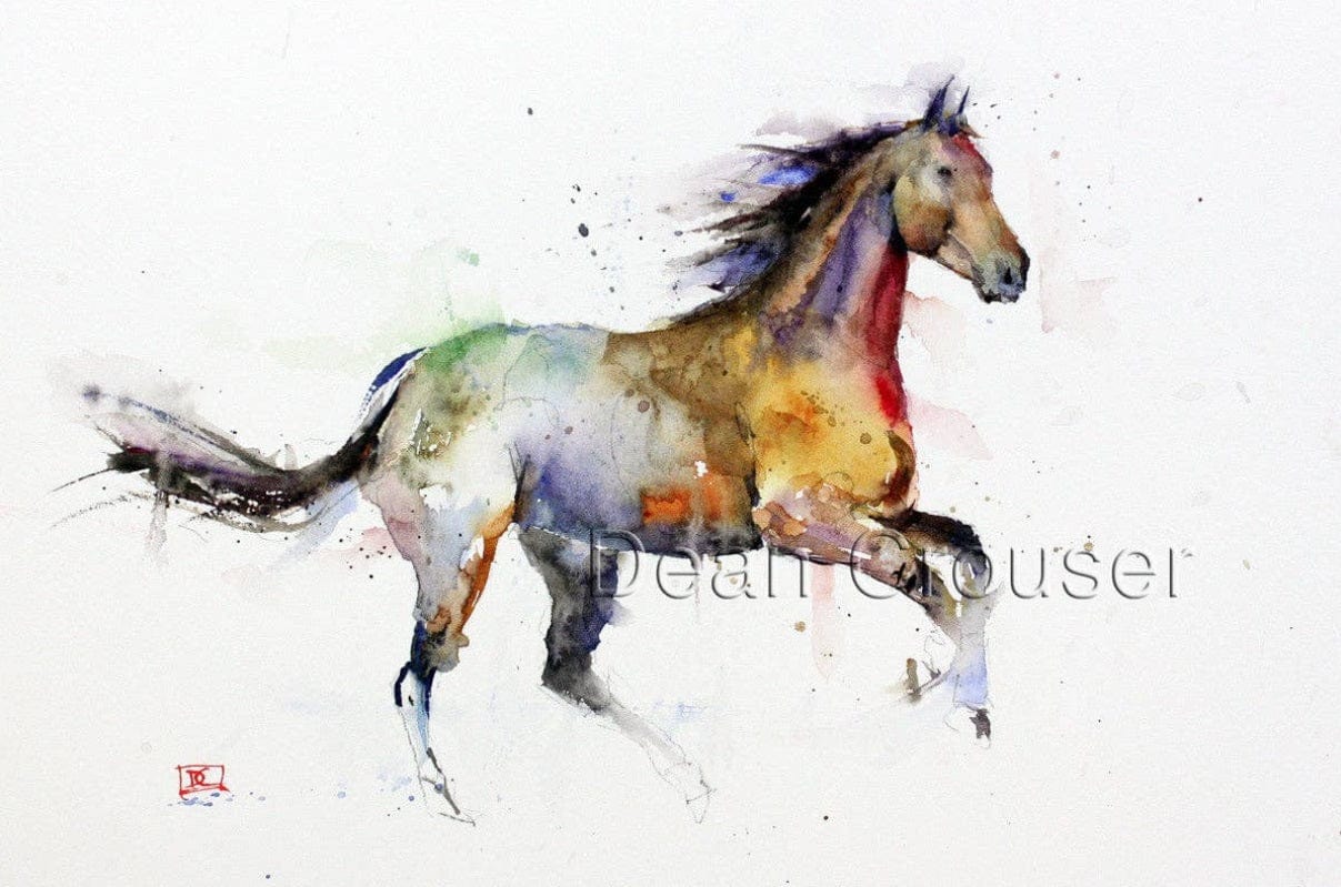 Dean Crouser Cards Gift Cards Poncho Artful Greeting Cards - Horses