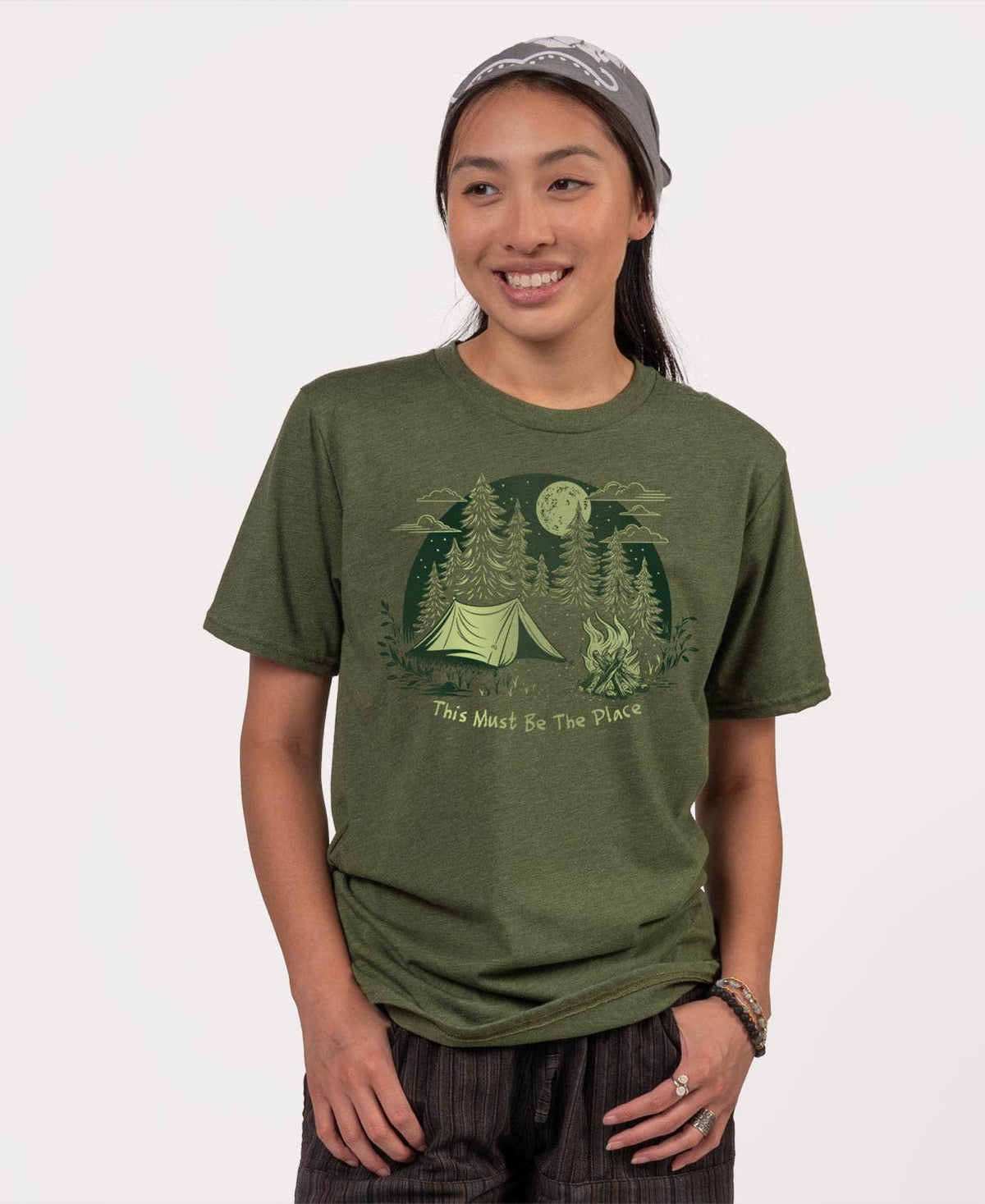 Eco Friendly Unisex T-shirt - Mushroom Mandala - Natural Clothing Company