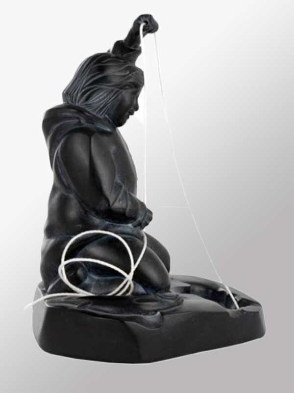 Ice Fishing Sculpture - First Nations Art - Natural Clothing Company