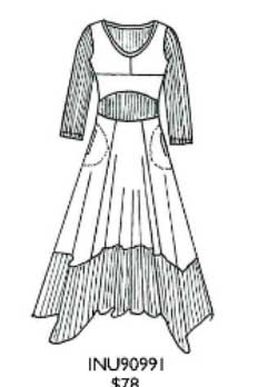 Inizio Women&#39;s Dress Magic with Lace, Inizio Italian Linen Dress- 3/4 sleeve