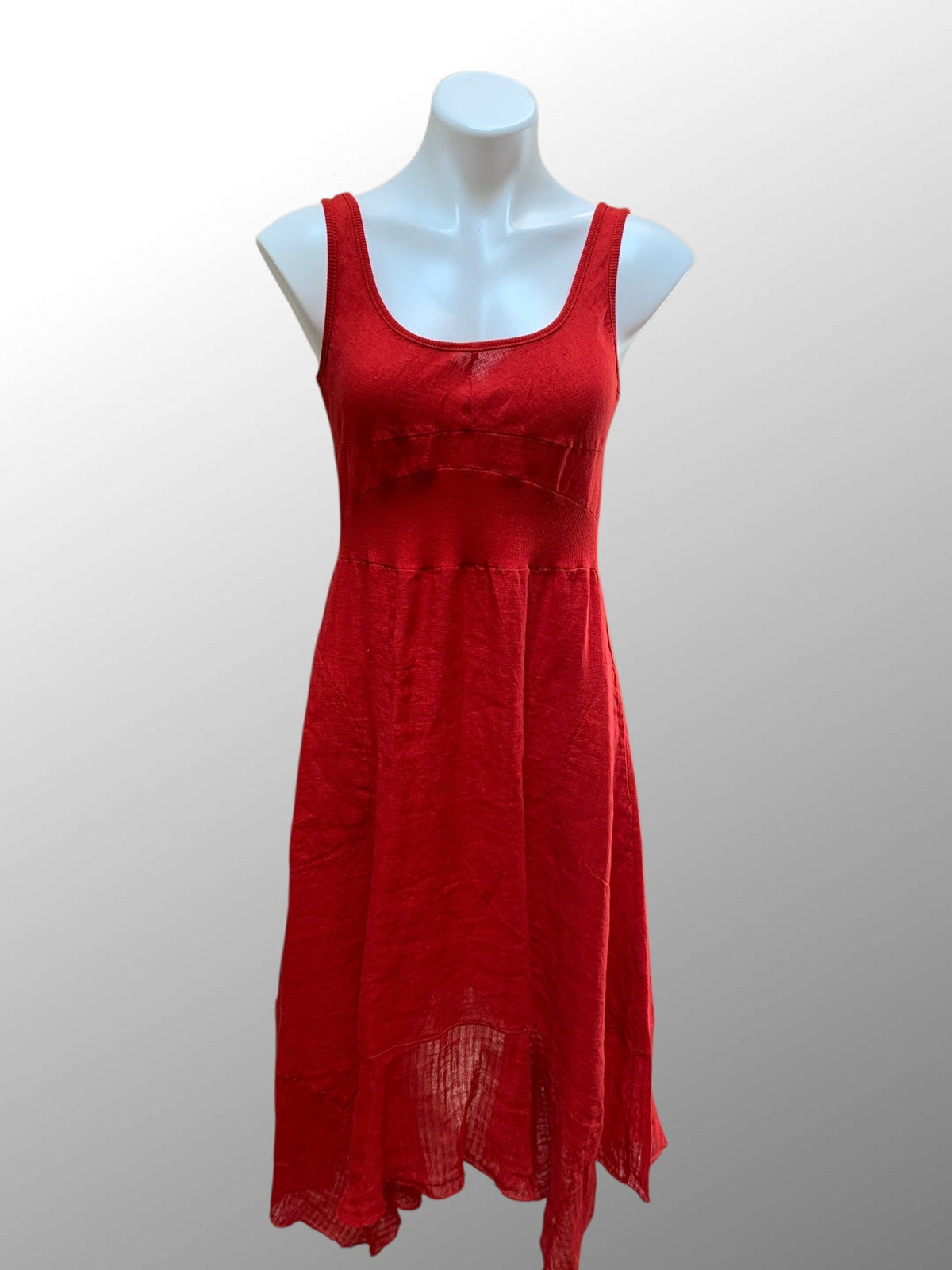 Inizio Women's Dress Scarlet / S Romantic Dress with Lace, Inizio Italian Linen