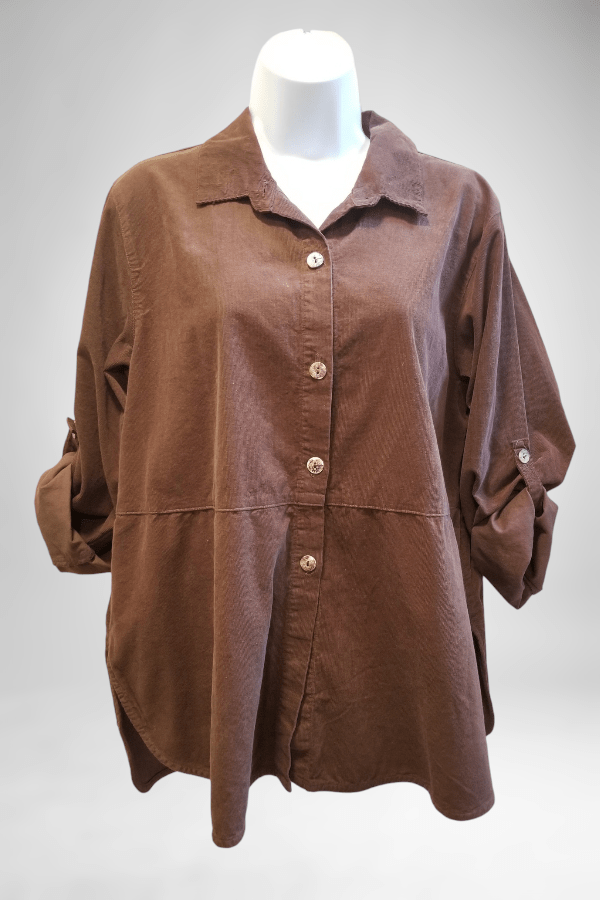 Kleen Women&#39;s Jacket Brown / S Mini-Corduroy Shirt Jacket