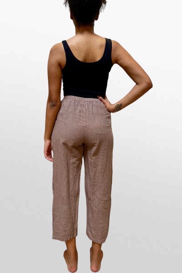 Kleen Women's Long Sleeve Top Linen Blend Tapper Pant