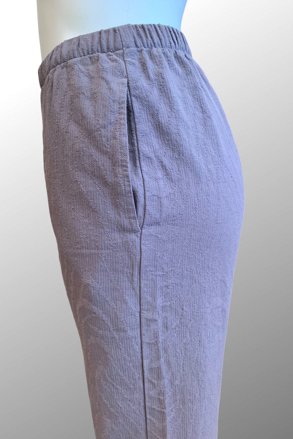 Kleen Women's Long Sleeve Top Textured Linen-Blend Pants