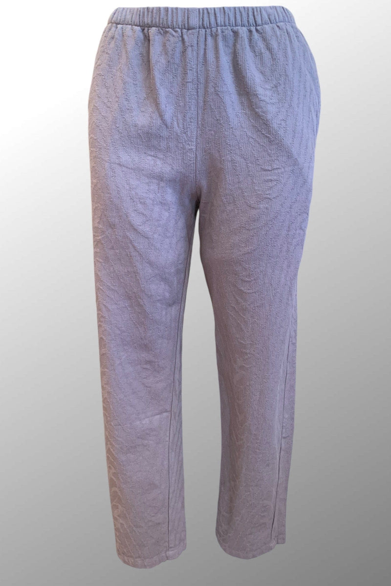 Kleen Women's Long Sleeve Top Textured Linen-Blend Pants