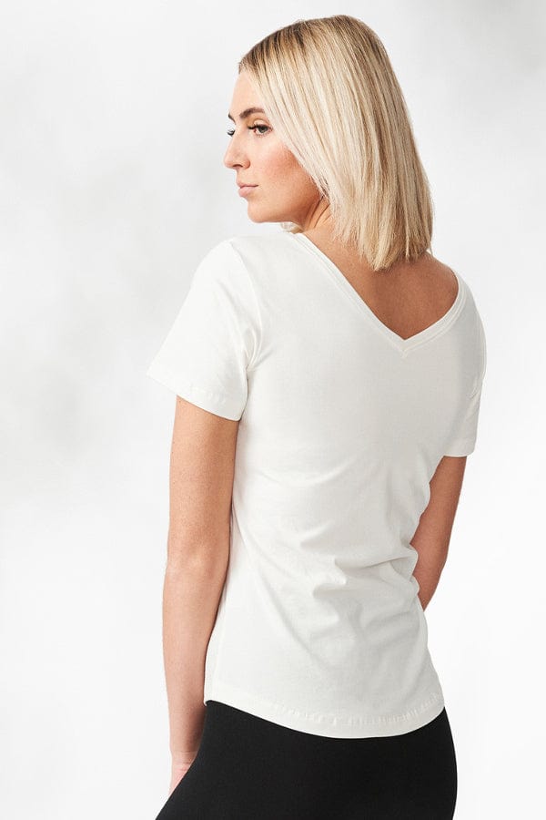 Maggie's Women's Short Sleeve Top Organic Cotton V-neck or Scoop Tee - reversible