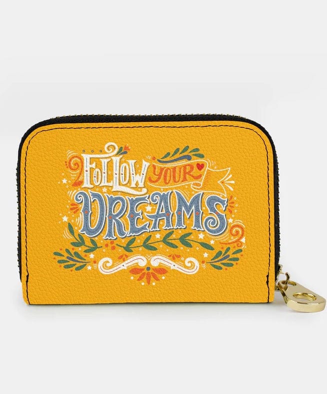 Monarque Follow Your Dreams RFID Protection Zippered Wallet