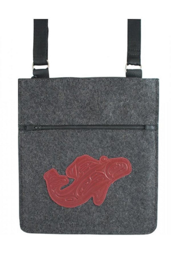 Panabo bag Whale- Red / one size Wool Felt Messenger Bag - Corrine Hunt
