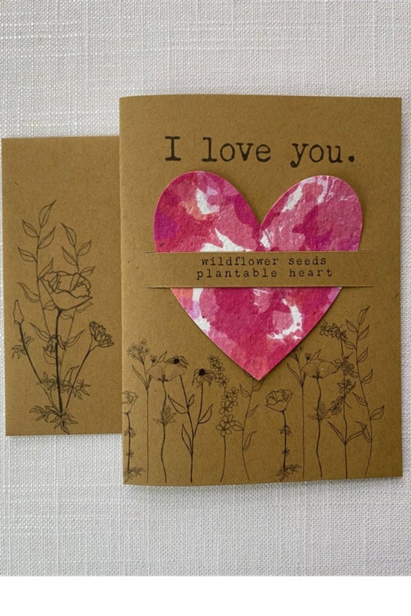 Raven’s Edge Studio Birthday Card 1 Wildflower Seed PlantablenCard Gift - Love