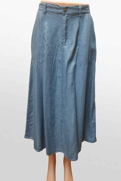 SoyaConcept Women&#39;s Pants Denim / S Tencel Long Skirt in Denim color