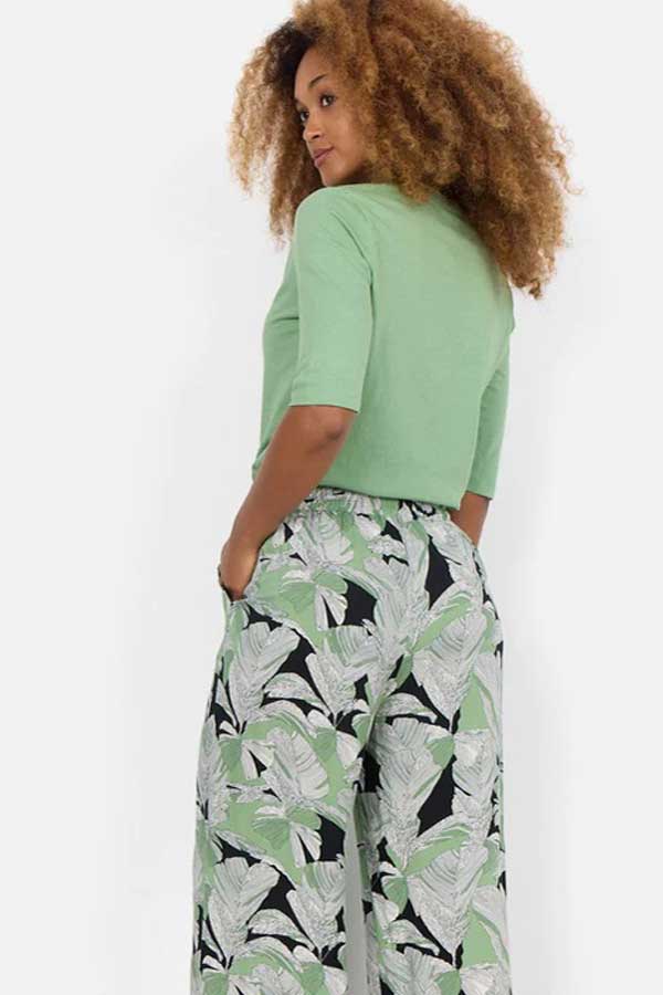SoyaConcept Women&#39;s Short Sleeve Top 100% Organic Cotton  Top- Lace Shoulder