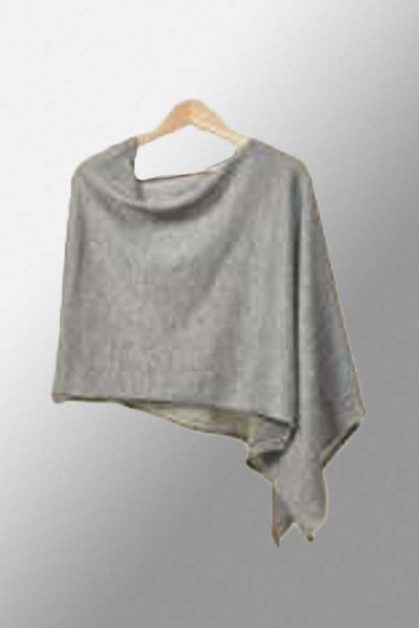 Wuaman Women's Sweater Grey / one size Alpaca Blend Light Poncho (dress topper)