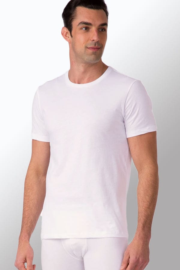 Bgreen Men's Underwear Men's Organic Cotton Crew-neck Undershirt