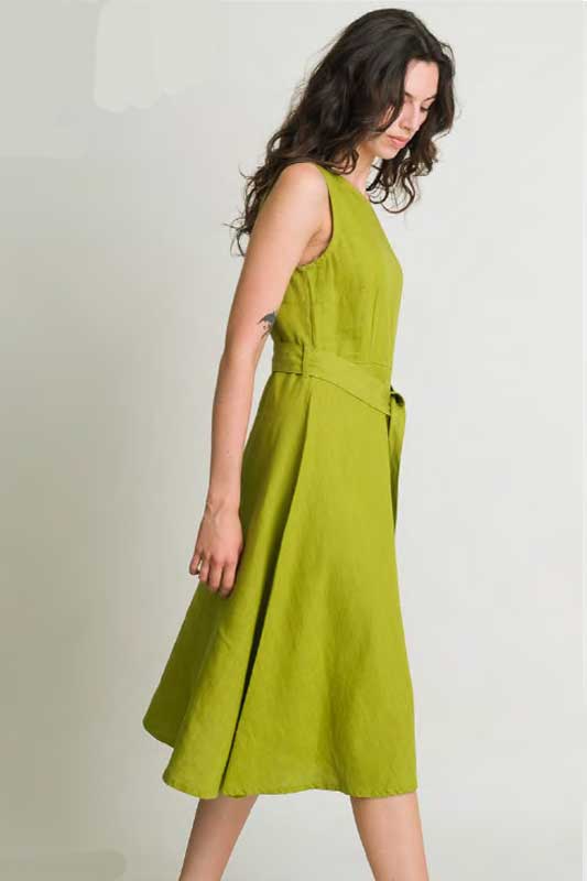 chinese dress ladies Women's Summer Swing Linen Dress C3207 – YLISTYLE