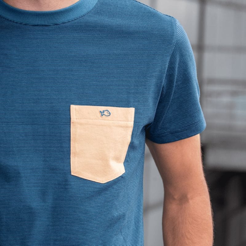 Billybelt Men's Short Sleeve Top Men's Organic Cotton T-shirt Striped