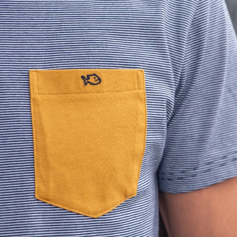 Billybelt Men's Short Sleeve Top Men's Organic Cotton T-shirt Striped