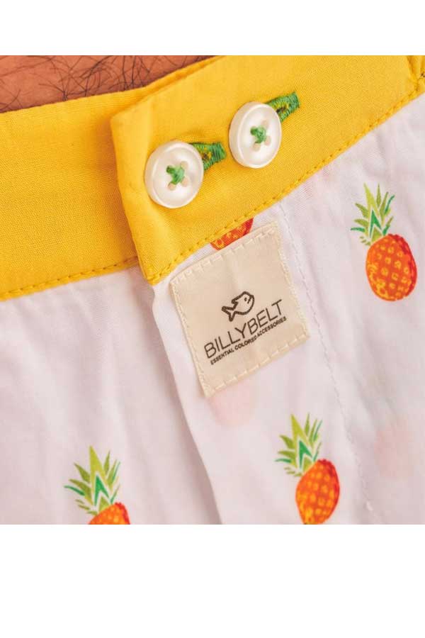 Organic Cotton Pineapple Dress Socks in Yellow