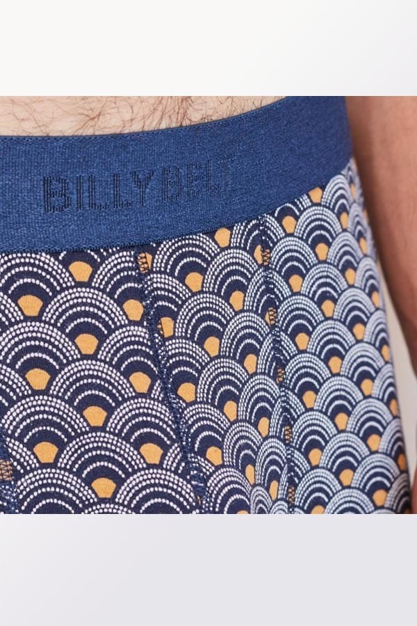 Billybelt Men's Underwear Navy Yellow / M Men's Organic Cotton Boxers Briefs - organic jersey shell (M, L)
