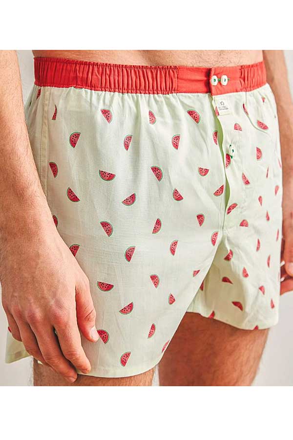 Billybelt Men&#39;s Underwear Watermelon / S Men&#39;s Organic Cotton Boxers - Watermelon or White Banana