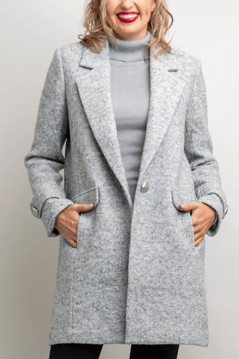 Blue Sky Women&#39;s Coat Boiled Wool Coat - Milan