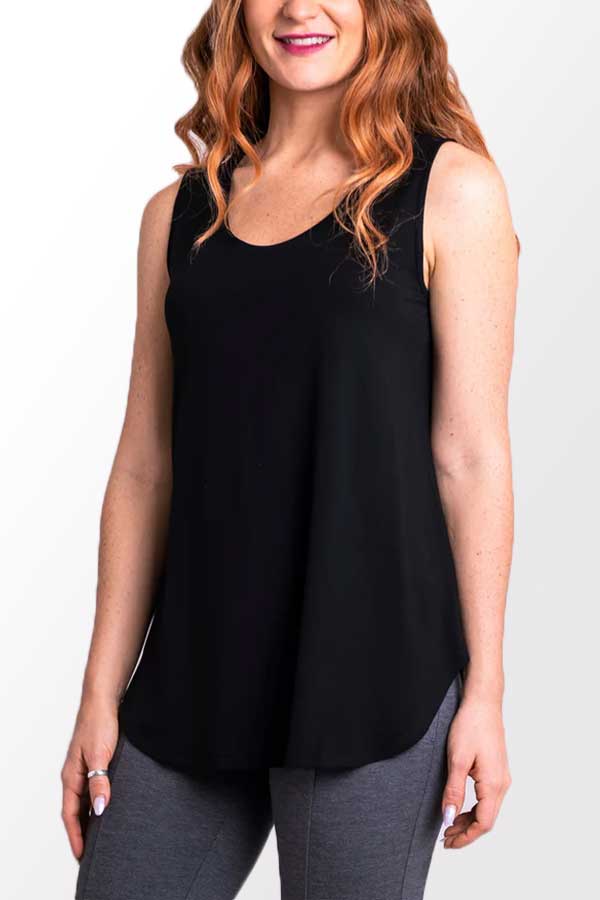 Blue Sky Women's Sleeveless Top Black / S Scoop neck Sleeveless Tank Top - Jazz