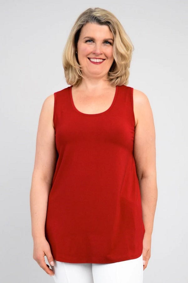 Blue Sky Women's Sleeveless Top Lipstick / S Scoop neck Sleeveless Tank Top-Jazz