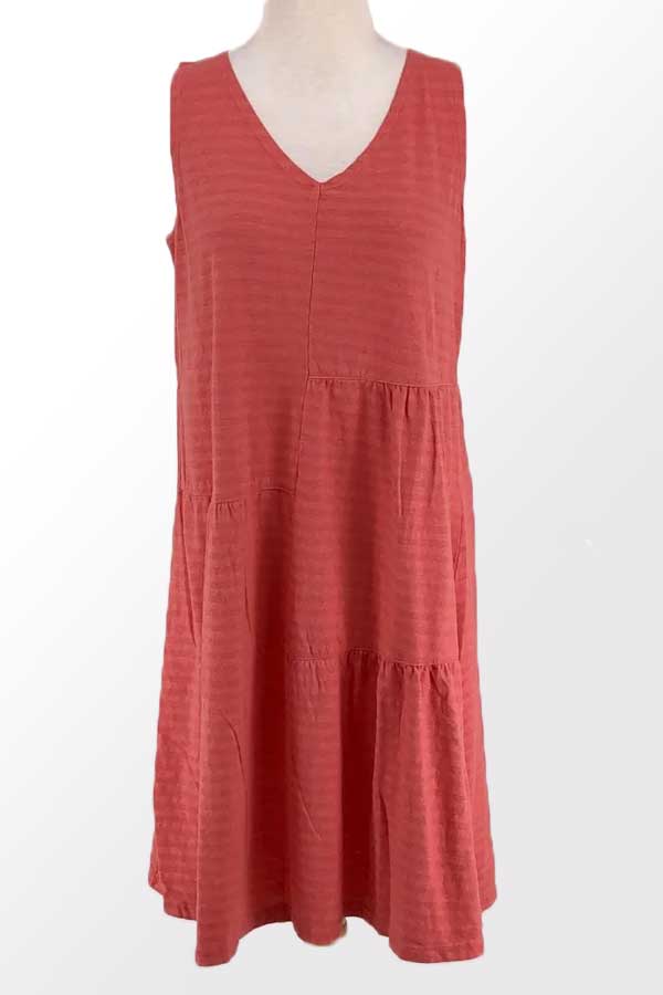 Cotton Blend Sleeveless Patch Dress - Natural Clothing Company Cotton Blend Sleeveless Patch Dress - Natural Clothing Company